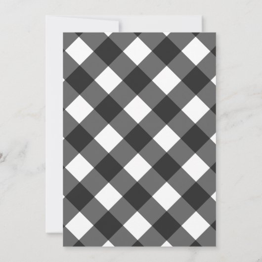 Plaid String Lights I do BBQ婚約 招待状 (裏面)