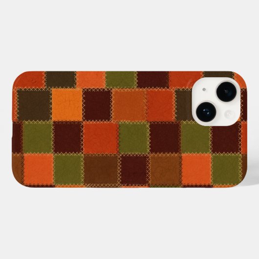 Plaid-style faux patchwork Case-Mate iPhoneケース (裏面 (横))
