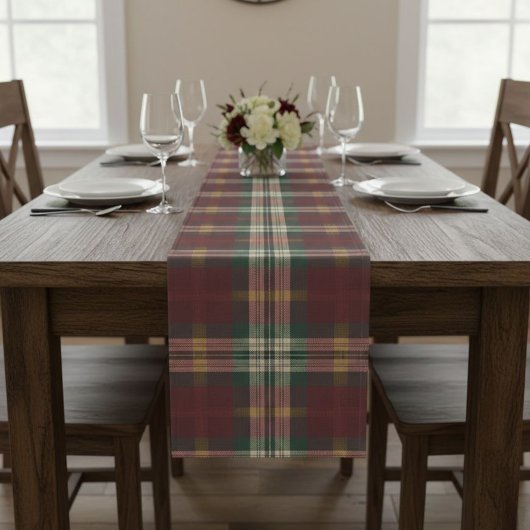 Plaid Table Runner ミディアムテーブルランナー