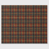 Plaid Tartan Classic Warm Dark Rustic Elegant ラッピングペーパー (フラット)