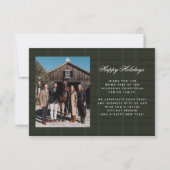 Plaid Tartan Equestrian Barn Ranch Business サンキューカード (正面)