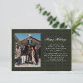 Plaid Tartan Equestrian Barn Ranch Business サンキューカード (スタンド正面)