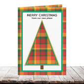 Plaid Tree Change of Address Holiday Moving シーズンカード