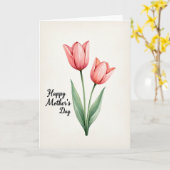 Plaid Watercolor Blossom Card カード (黄色い花)