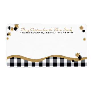 Plaid Whimsyコンテンポラリー Large Mailing Label ラベル