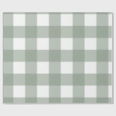 Plaid Wrapping Paper (Green/White) ラッピングペーパー (フラット)