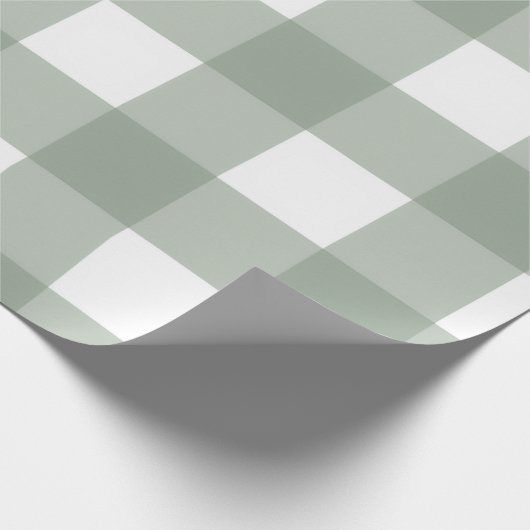 Plaid Wrapping Paper (Green/White) ラッピングペーパー (角)