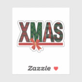 Plaid XMAS with Red Bow シール (シート)