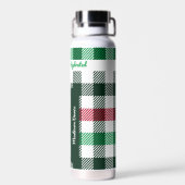 Plaids名前をカスタムするとメッセージ ウォーターボトル (背面)