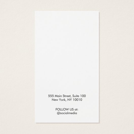 Plain任意のカラーイヤリングディスプレイカードにロゴを追加 (裏面)