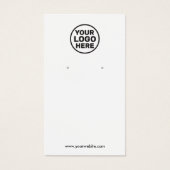 Plain任意のカラーイヤリングディスプレイカードにロゴを追加 (正面)