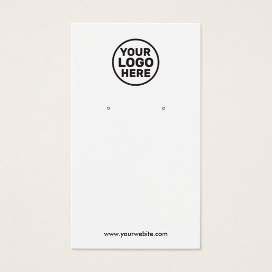 Plain任意のカラーイヤリングディスプレイカードにロゴを追加 (正面)