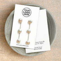 Plain任意のカラーイヤリングディスプレイカードにロゴを追加