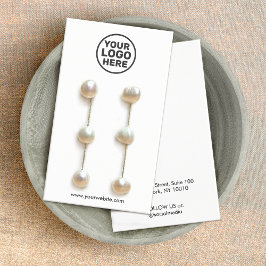 Plain任意のカラーイヤリングディスプレイカードにロゴを追加