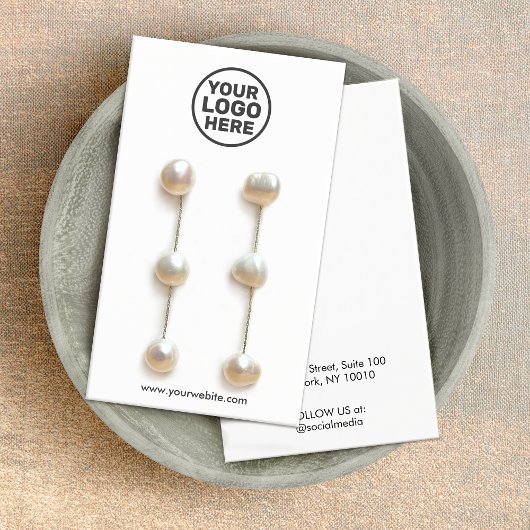 Plain任意のカラーイヤリングディスプレイカードにロゴを追加