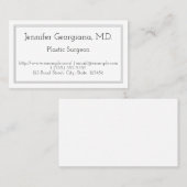 Plain and エレガント Plastic Orcent Business Card 名刺 (正面/裏面)