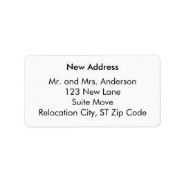 Plain and Simple New Address Labels ラベル