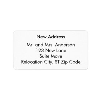 Plain and Simple New Address Labels ラベル