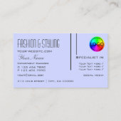 Plain Baby Blueとロゴプロフェッショナルシンプル 名刺 (裏面)