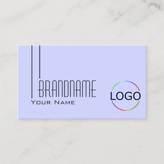 Plain Baby Blueロゴと写真プロフェッショナル 名刺 (正面)