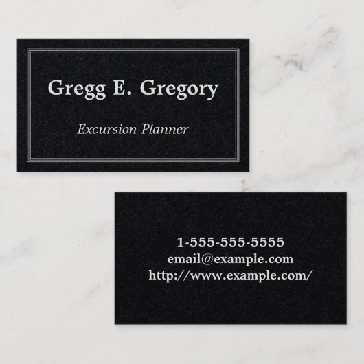 Plain & Basic Excursionプランナー名刺 名刺 (正面/裏面)