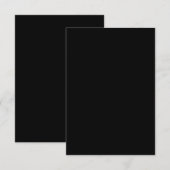 Plain Black結婚の3.5インチx 5インチマットRSVP空白の 出欠カード (正面/裏面)