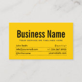 Plain Black & Yellow Terothic Business Card 名刺 (正面)
