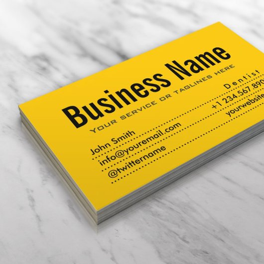 Plain Black & Yellow Terothic Business Card 名刺