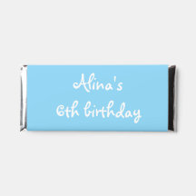 Plain Choc Wrapper - printed sky blue background