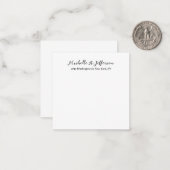 Plain Classical Handwriting Creative Trendy White ノートカード (正面/裏面インサイチュ)