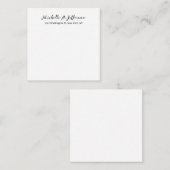 Plain Classical Handwriting Creative Trendy White ノートカード (正面/裏面)