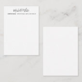  Plain Elegant White Professional Modern エンクロージャーカード (正面/裏面)