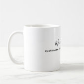  Plain Elegant White Professional Modern コーヒーマグカップ (左)