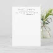  Plain Elegant White Professional Modern Card (スタンド正面)