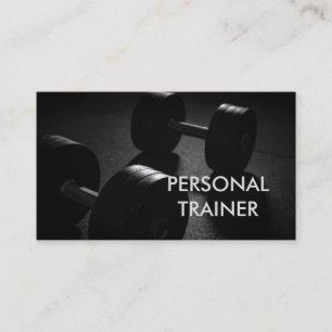 Plain Gray Fitness Modern Personal Trainer 名刺