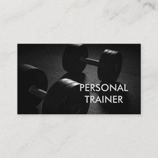 Plain Gray Fitness Modern Personal Trainer 名刺 (正面)