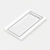 Plain Grocery List Post it Notes ポストイット (アングル)