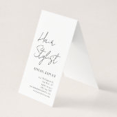 Plain Hair Stylist Modern Minimalist Elegant 名刺 (正面)