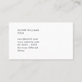 Plain Inkwell Burned Carolビジネスカード 名刺 (裏面)