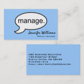 Plain Manager管理ビジネスモダンカード 名刺 (正面/裏面)