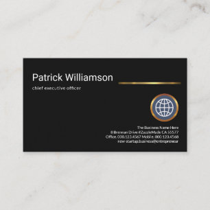 Plain Minimalist金ゴールドラインCEOスタートアップ 名刺