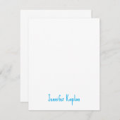 Plain Minimalist Professional Casual Handwriting ノートカード (正面/裏面)