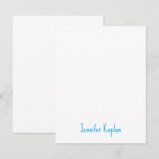 Plain Minimalist Professional Casual Handwriting ノートカード (正面/裏面)