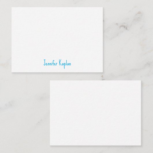 Plain Minimalist Professional Casual Handwriting ノートカード (正面/裏面)