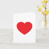 Plain Modern White Red Love Heart Graphic カード (黄色い花)