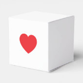 Plain Modern White Red Love Heart Graphic フェイバーボックス (裏面サイド)