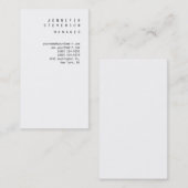 Plain Monogram White Clean Manager名刺 名刺 (正面/裏面)