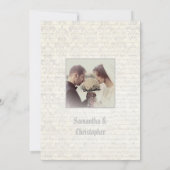 Plain parchment wedding photo invitation 招待状 (裏面)