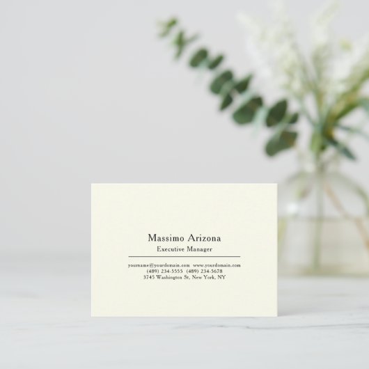 Plain Professional Modern Minimailst 名刺 (スタンド正面)