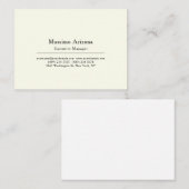 Plain Professional Modern Minimailst 名刺 (正面/裏面)